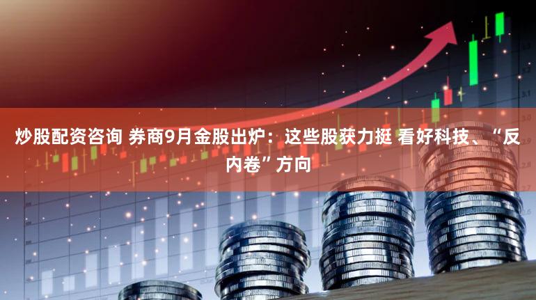 炒股配资咨询 券商9月金股出炉：这些股获力挺 看好科技、“反内卷”方向