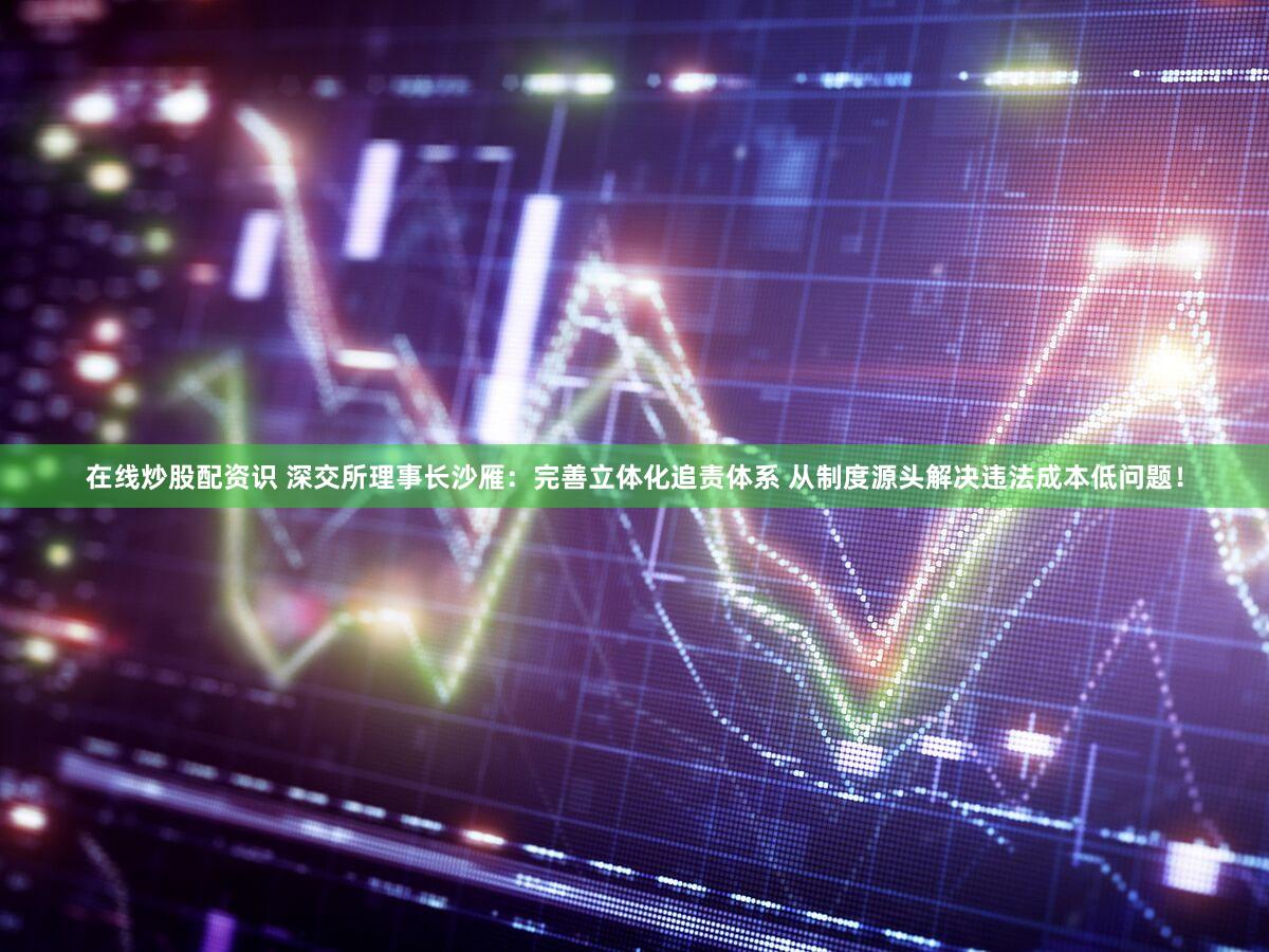 在线炒股配资识 深交所理事长沙雁：完善立体化追责体系 从制度源头解决违法成本低问题！