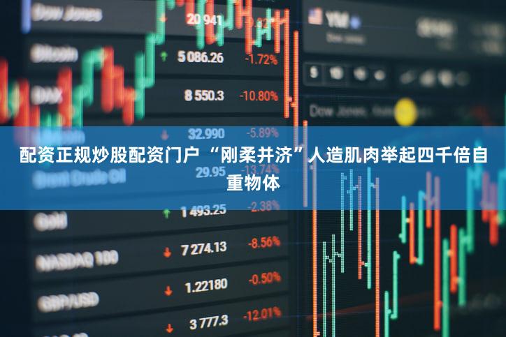 配资正规炒股配资门户 “刚柔并济”人造肌肉举起四千倍自重物体