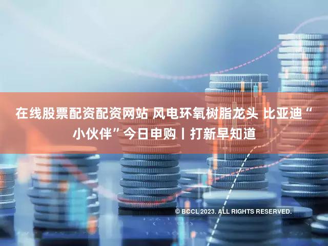 在线股票配资配资网站 风电环氧树脂龙头 比亚迪“小伙伴”今日申购丨打新早知道